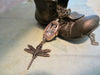 Steampunk Pendant -  Dragonfly  - Steampunk Pendant made with real vintage pocket watch parts