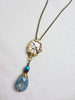 Steampunk necklace  - Sapphire