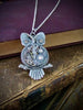 Steampunk Pendant - Who's Time - Steampunk Necklace- Owl pendant