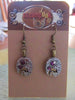 Hamilton watch movement - Steampunk ear gear - Amethyst birthstone - Steampunk Earrings - Repurposed art