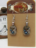 Steampunk watch earrings - Almost Time  - Steampunk Earrings - Sapphire - Repurposed art