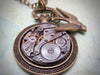 STeampunk pocket watch necklace - Steampunk Necklace - Repurposed Art
