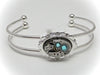Steampunk Bracelet - In the Works - Steampunk watch parts cuff - Aquamarine bracelet - Repurposed - Steampunk jewelry - March Birthday