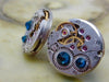 Steampunk Stud Earrings with Mechanical Watch Movement, Steampunk Earrings , Steampunk jewelry