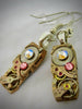 Steampunk - Rose gold  - Steampunk Earrings - Repurposed art