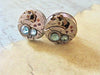 Steampunk Stud Earrings with Mechanical Watch Movement, Steampunk Earrings , Steampunk jewelry