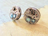 Steampunk Stud Earrings with Mechanical Watch Movement, Steampunk Earrings , Steampunk jewelry
