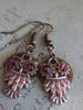 Steampunk owl earring , Steampunk earrings , Owls , Amethyst Birthstone