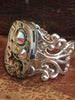 Back in time XI- Steampunk Ring - Repurposed recycled beautiful timepiece watch movement ring Borealis Swarovski crystals
