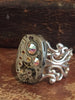 Back in time XI- Steampunk Ring - Repurposed recycled beautiful timepiece watch movement ring Borealis Swarovski crystals