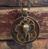 Steampunk Watch movement pendant Elephant charm - Take Your Time - Steampunk Necklace - Repurposed art