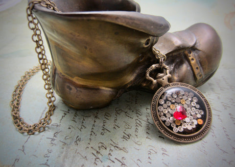 STeampunk pocket watch necklace - Steampunk Necklace - Pocket watch jewels - Valentines gift - Love - Gift for Her