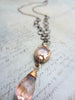 Steampunk necklace - Steampunk watch parts -  Vintage Typewriter key number five - Topaz - one of a kind -  Repurposed Art