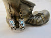 Steampunk Jewelry - Aquamarine - March Birthstone - Drop - Dangle - Steampunk Earrings - Repurposed art