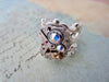 Steampunk Ring Statement Antique Silver Adjustable Watch Movement Ring  BOHO Steampunk Jewelry