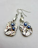 Watch movement Earrings Steampunk ear dark Sapphire Steampunk Earrings Birthday Gift for her