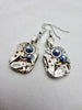 Watch movement Earrings Steampunk ear dark Sapphire Steampunk Earrings Birthday Gift for her