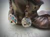 Deep Blue  - Steampunk Earrings - Unique - One of a kind - Great for stocking stuffer or birthday gift