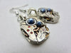 Watch movement Earrings Steampunk ear dark Sapphire Steampunk Earrings Birthday Gift for her