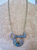 Steampunk Pendant - Time Keyper - Steampunk Necklace - Steampunk jewelry handmade real vintage skeleton key and pocket watch parts