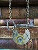 Steampunk Pendant - Time Keyper - Steampunk Necklace - Steampunk jewelry handmade real vintage skeleton key and pocket watch parts