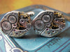 Steampunk Cufflinks - Bulova - Steampunk Cuff Links -Recycled watch movements
