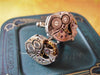 Steampunk Cufflinks - Bulova - Steampunk Cuff Links -Recycled watch movements
