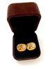 Genuine Gold Hamilton movement Steampunk Cufflinks - Matching Vintage Luxury Pinstriped Jeweled Movement Cufflinks for him Men Wedding Gift