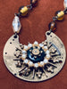 Steampunk Pendant - Precious Time - Steampunk Necklace- Repurposed art - Pearls and crystals. Pocket watch plate gift for her