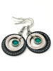 Steampunk Earrings - Blue Zircon - watch face - Watch parts earrings - Hippie - Boho - Womans earrings - For her