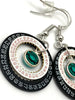 Steampunk Earrings - Blue Zircon - watch face - Watch parts earrings - Hippie - Boho - Womans earrings - For her
