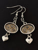 Steampunk earrings with Sterling silver Hearts - Steampunk Earrings - gift for her - Birthday gift - unique - one of a kind - with gears