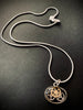 Steampunk three gear Pendant Gift for her Steampunk silver three gear in resin Necklace with Vintage Watch Parts.