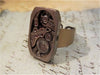 The works- Steampunk Ring - Repurposed art
