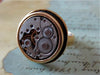 Sphere- Steampunk Ring - Repurposed - recycled