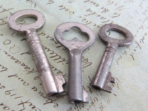 Skeleton Keys - Vintage Antique keys-  Barrel keys - P21
