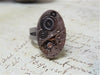 Steampunk Ring - Ovoid - Steampunk jewelry made with vintage watch parts