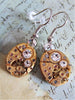 Steampunk ear gear - Ice - Steampunk Earrings - Repurposed art