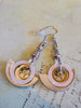 Steampunk ear gear -  Toc  - Steampunk Earrings - Repurposed art