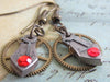 Steampunk Earrings - Precious Time  - Steampunk jewelry made with real vintage watch parts