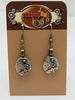 Deep Blue  - Steampunk Earrings - Unique - One of a kind - Great for stocking stuffer or birthday gift