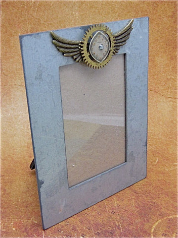 Steampunk Frame - A Moment in Time - Upcycled - Steampunk Picture Frame - by SteampunkJunq - Great Gift or Stocking stuffer