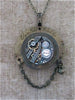 Steampunk pendant -  Steampunk love - Steampunk Necklace made with real vintage pocketwatch and watch parts