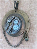 Steampunk pendant -  Steampunk love - Steampunk Necklace made with real vintage pocketwatch and watch parts