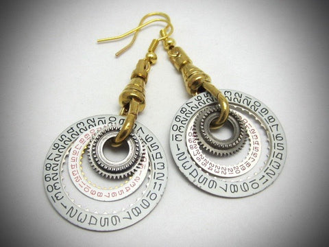 Unique - one of a kind - Steampunk ear gear -  Toc  - Steampunk Earrings - Womans earrings - For her